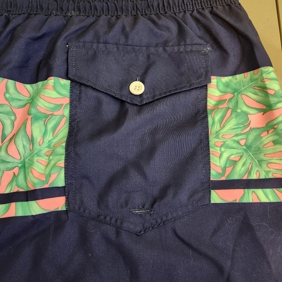 NWT Crown & Ivy Navy Blue Swim Trunks, sz XXL - Picture 3 of 6
